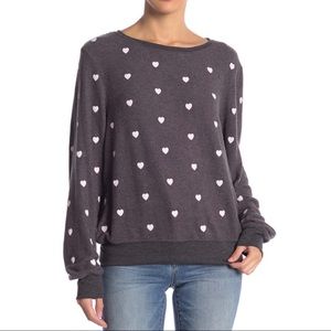 WILDFOX Heart Pullover Sweater Sz S